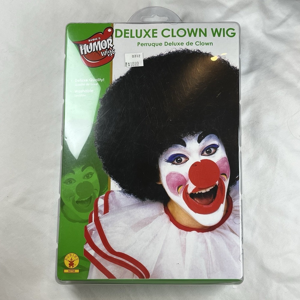 Rubie's Deluxe Costume Black Clown Afro Wig - One Size Fits All